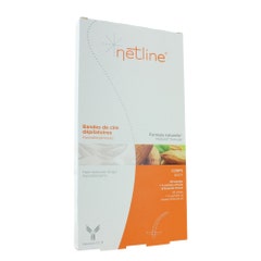 Netline 20 Bandas Depilatorias Cuerpo + 4 Sobres Aceite Almendra Dulce