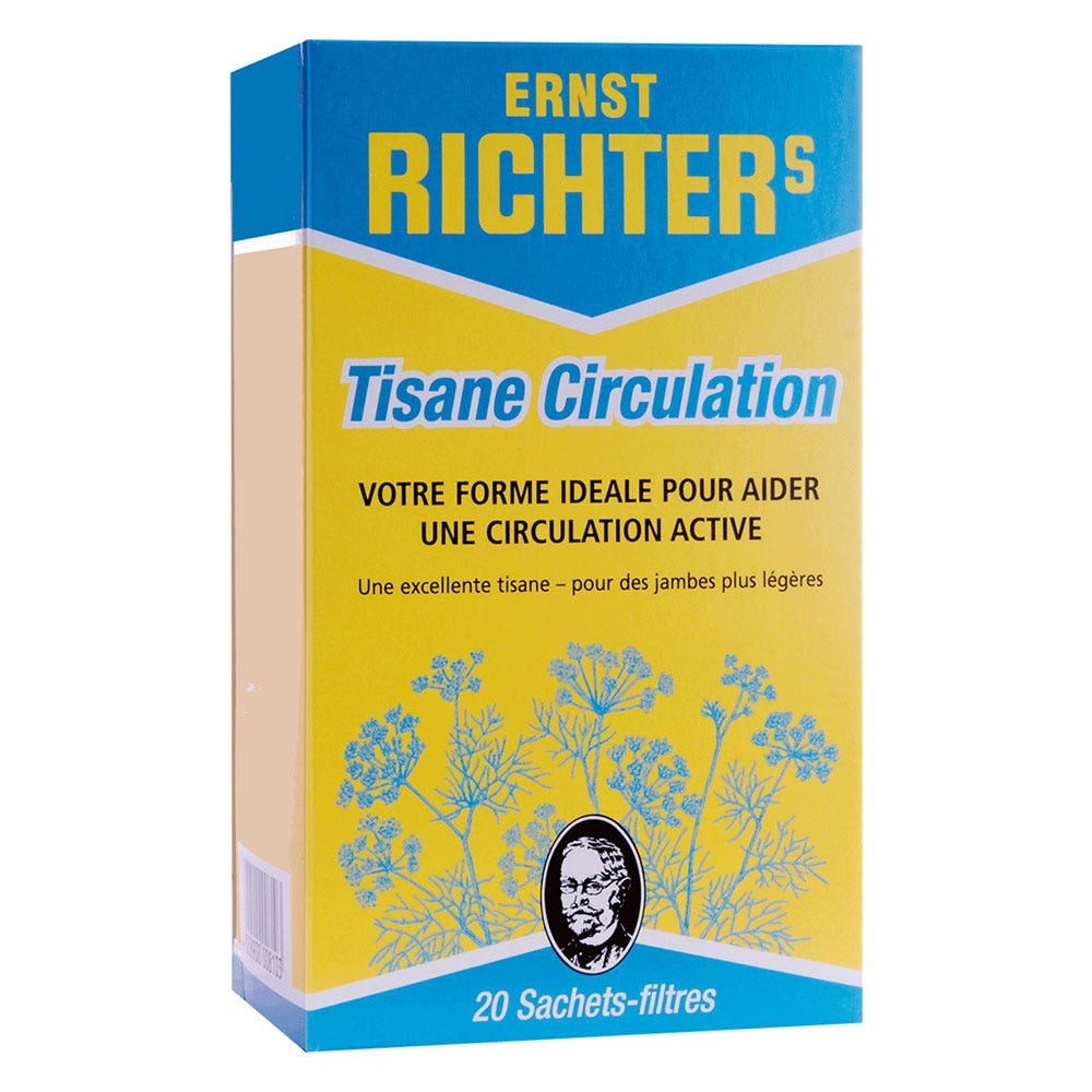 Dr. Theiss Naturwaren Tisana circulación ernest richters 20 bolsitas - filtros