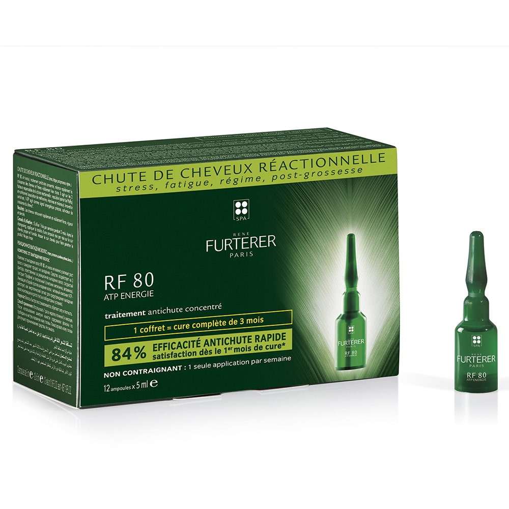 René Furterer Triphasic Furterer Rf80 Atp Energie Tratamiento Anticaida Del Cabello Concentrado 12x5 Ml Traitement Antichute De Cheveux Concentre 12x5ml
