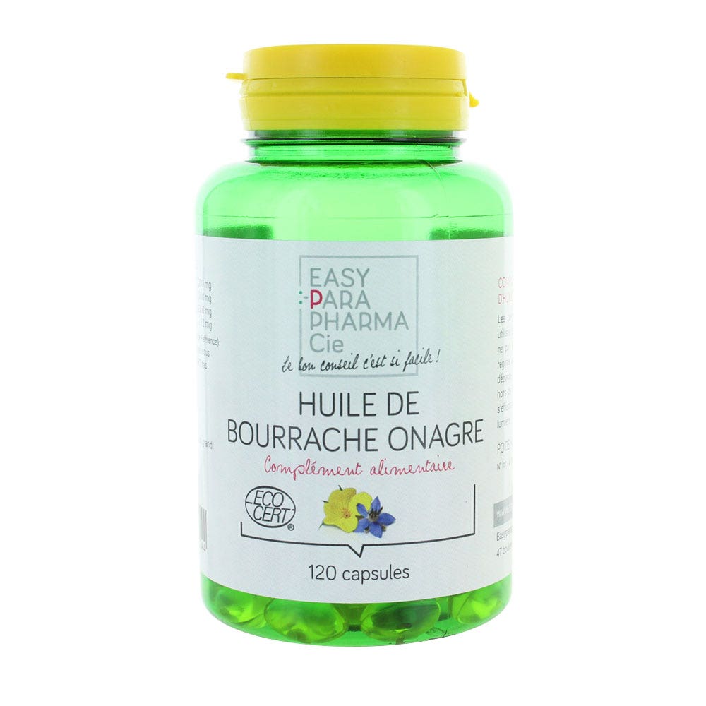 Easyparapharmacie Aceite De Borraja Onagra Bio 120 Capsulas