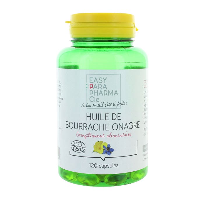 Easyparapharmacie Aceite De Borraja Onagra Bio 120 Capsulas