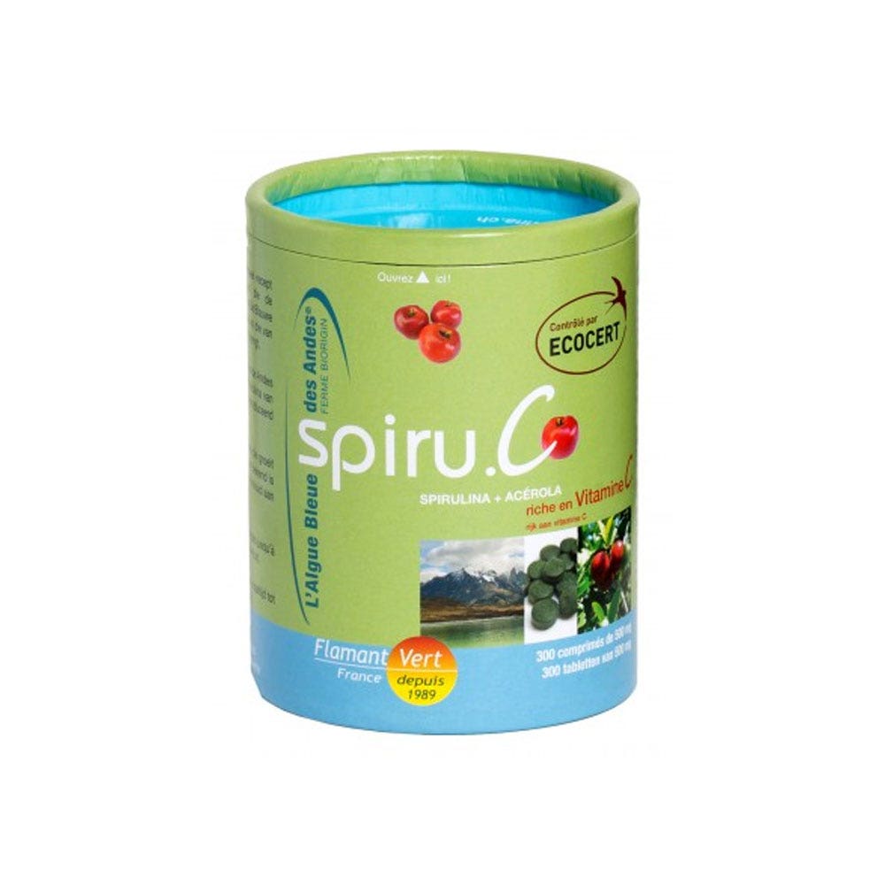Flamant Vert Spiru.c Espirulina + Acerola 300 Comprimidos