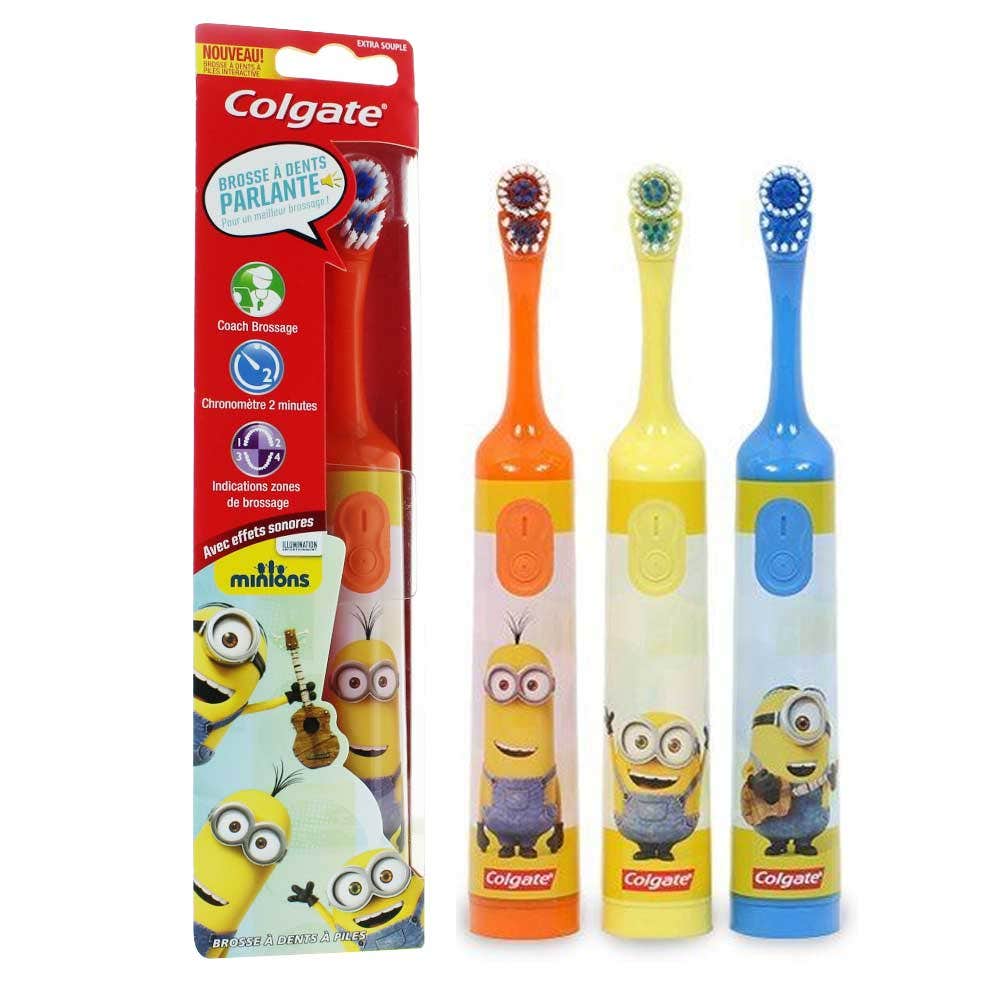 Colgate Cepillo De Dientes Electrico Con Pilas Niños Extrasuave Motivo  Minions