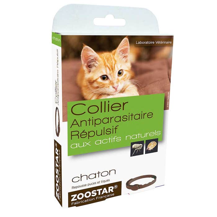 Collar antiparasitario repulsivo con activos naturales para gatito 35cm Zoostar