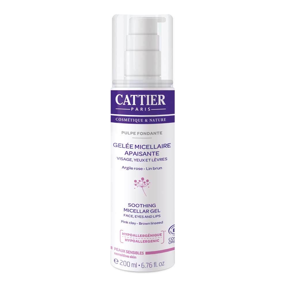 Cattier Gel micelar calmante Pulpa Fundente pieles sensibles bio 200ml