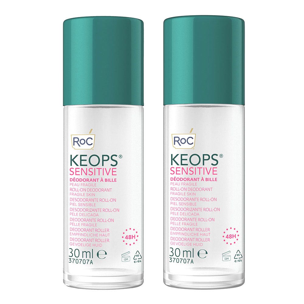 Roc Keops Desodorante roll-on piel frágil 2x30ml