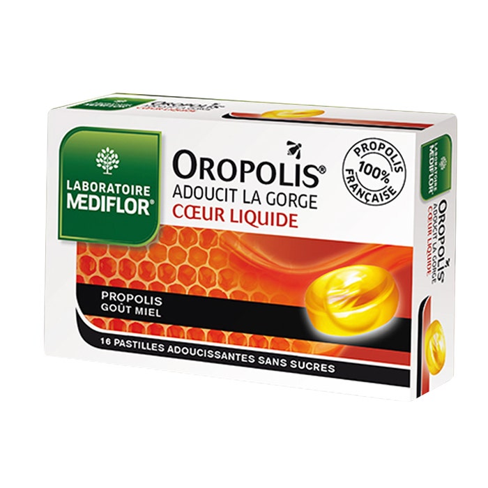 Propolis Oropolis Corazón Líquido 16 comprimidos Sabor a miel Mediflor