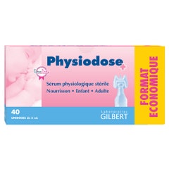 Gilbert Suero Fisiologico 40 Monodosis X Physiodose+ 40 Unidoses de 5ml