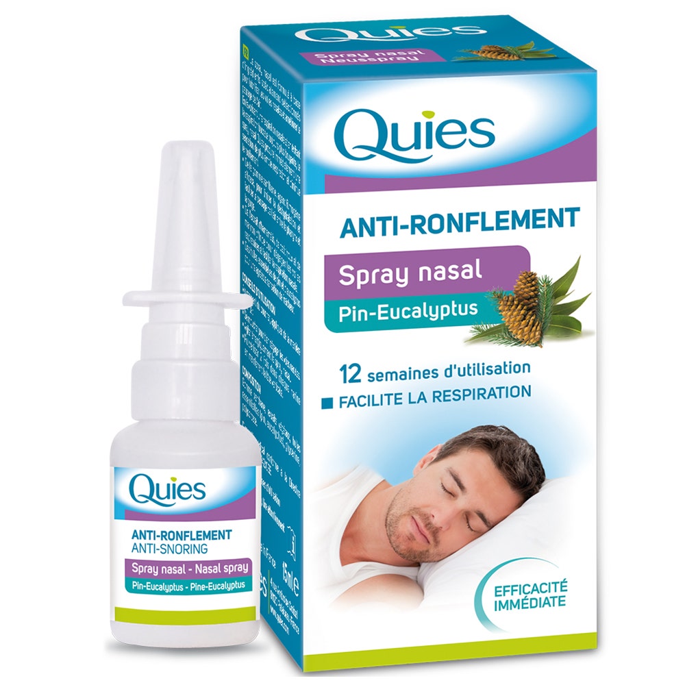 Quies Spray nasal antirronquidos pino y eucalipto 15 ml
