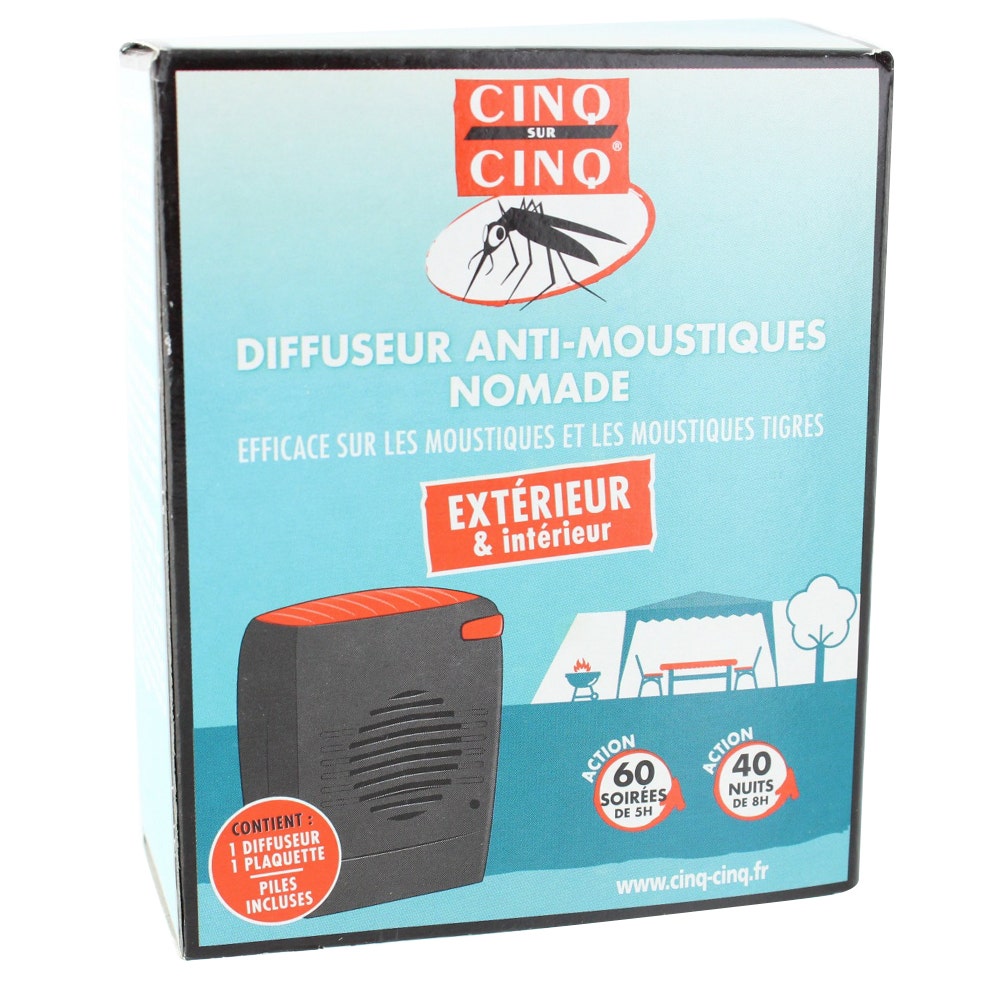Cinq Sur Cinq Difusor Antimosquitos Movil + Pastillas + Pilas