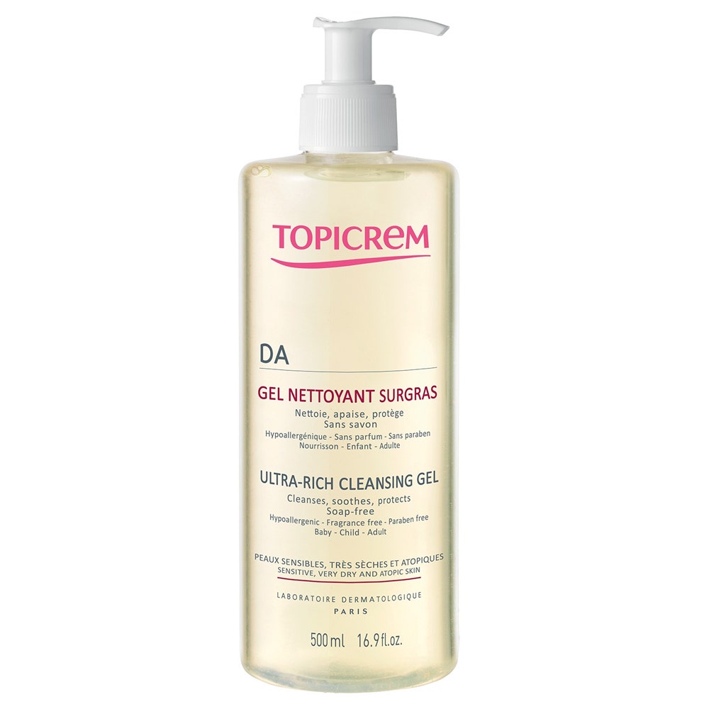 Topicrem Da Pieles Atópicas Gel Limpiador Nutritivo Rostro y Cuerpo Peaux Atopiques 500ml