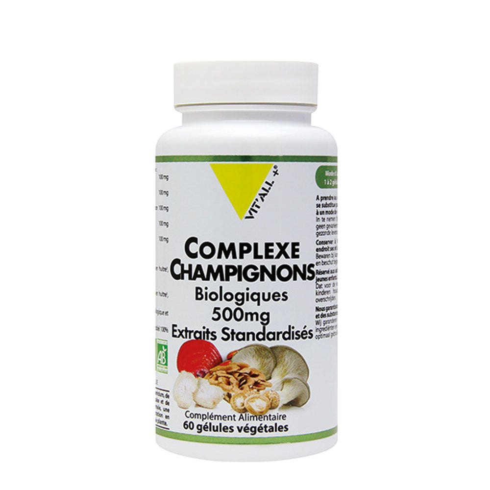 Vit'All+ Complejo de setas ecológicas 60 cápsulas