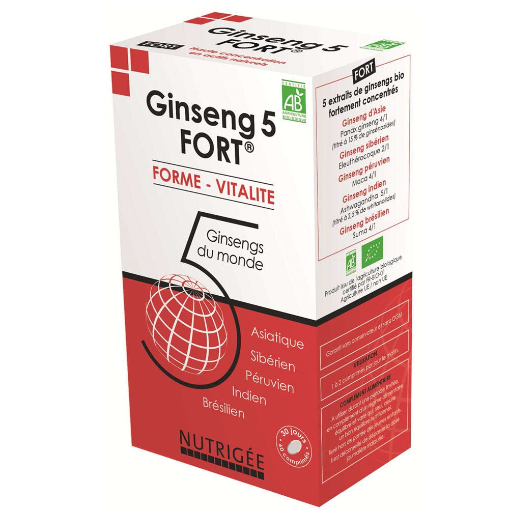 Nutrigée Ginseng 5 Fort 60 Comprimidos