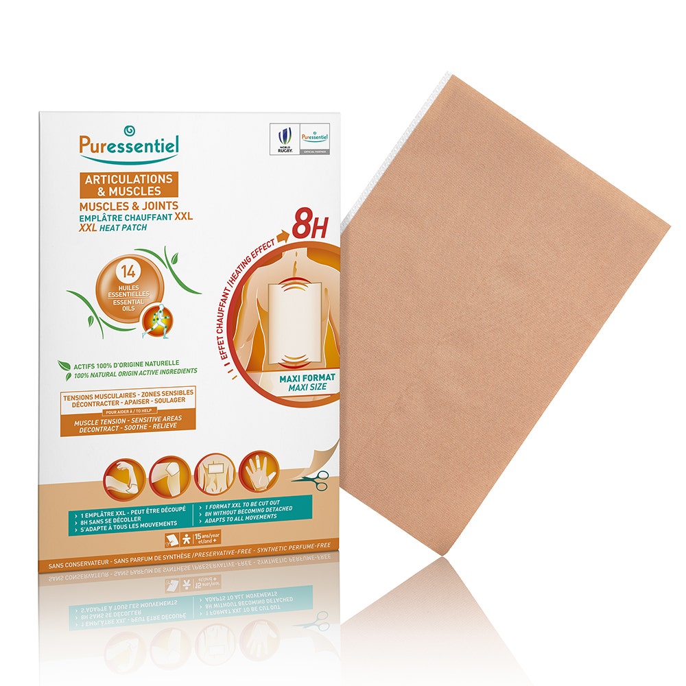 Puressentiel Articulaciones y Músculos Emplatre Chauffant Xxl Effet 8h Taille XXL