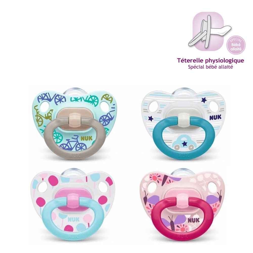 Nuk Chupetes Classic Fisiológicos Silicona Talla 3 a partir de 18 meses X2