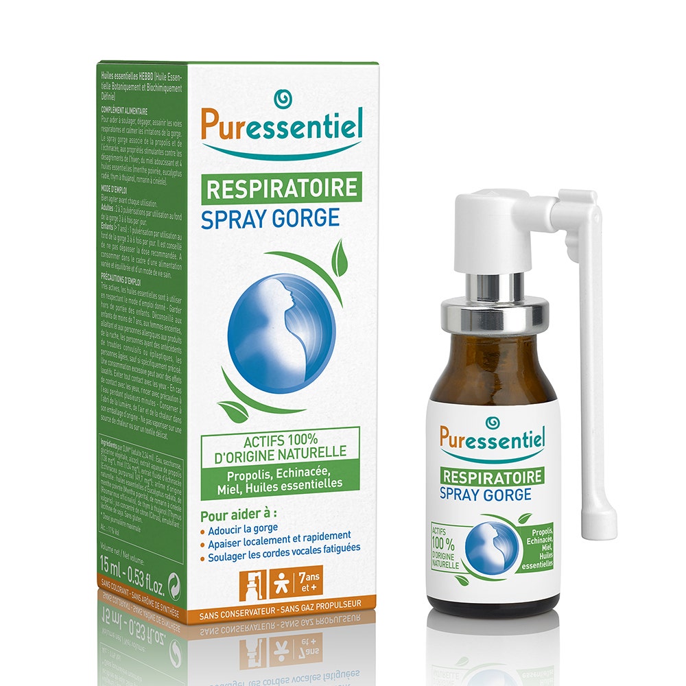 Puressentiel Respiración Spray respiratorio de garganta 15 ml