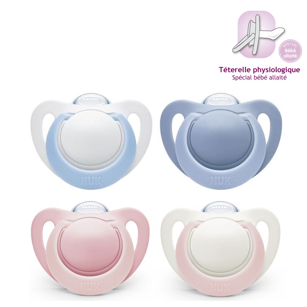 Nuk Sucettes Physiologiques En Silicone Genius Taille 3 18 Mois Et Plus X2