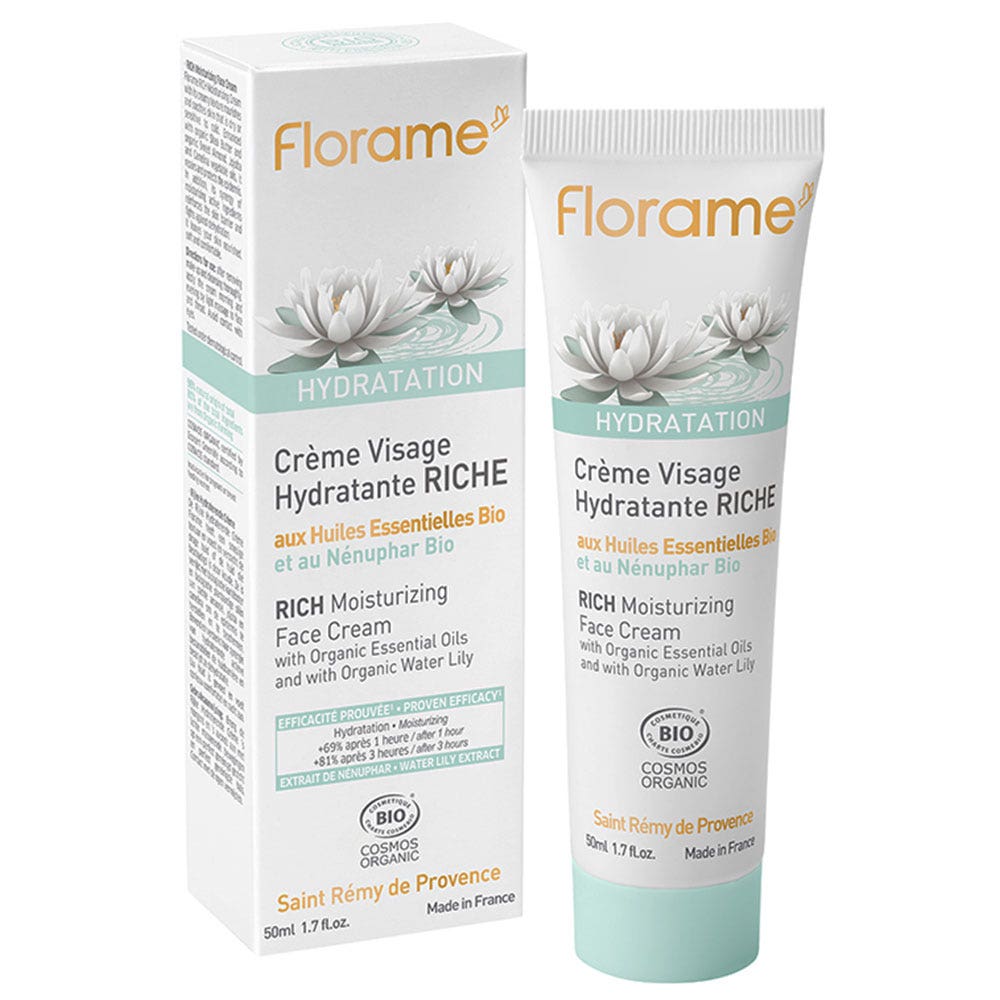 Florame Creme Visage Hydratante Riche Bio 50ml