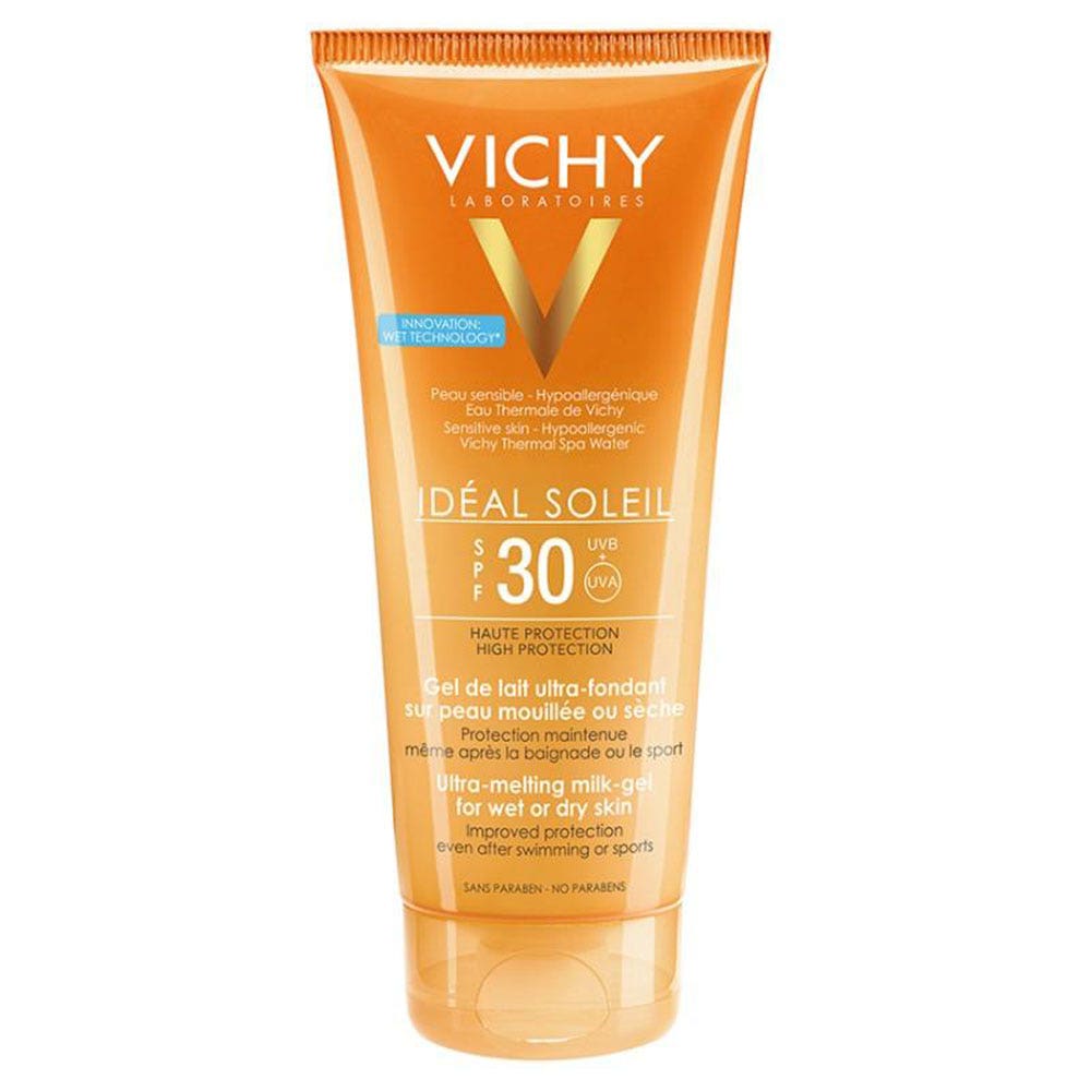 Vichy Ideal Soleil Proteccion Solar Gel Leche Fundente Piel Mojada Spf30 200ml