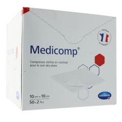 Hartmann Medicomp Compresas estériles no tejidas 10cmx10cm 50x2