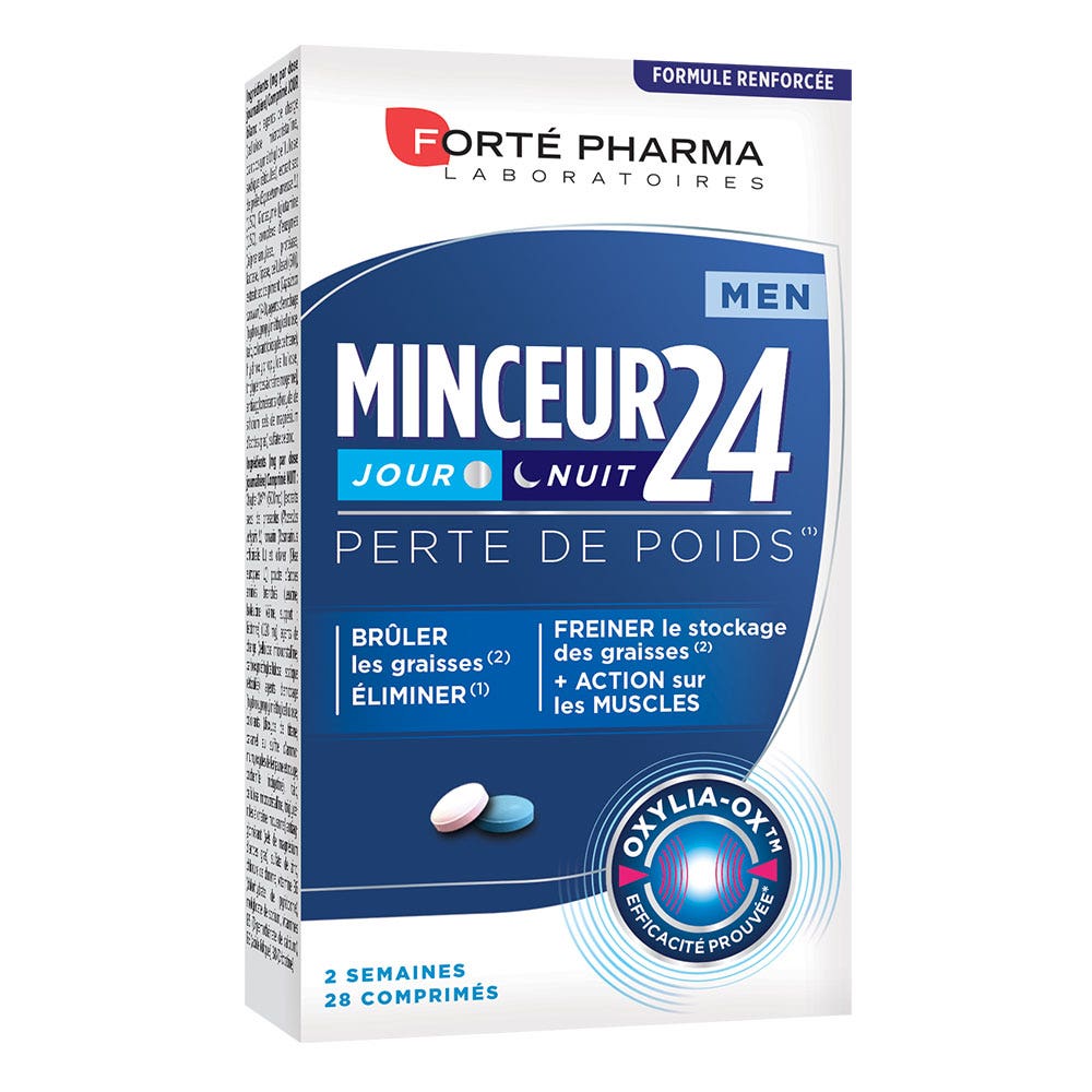 Forté Pharma Minceur 24 Hombre Adelgazar Dia/noche 28 Comprimidos 28 Comprimes