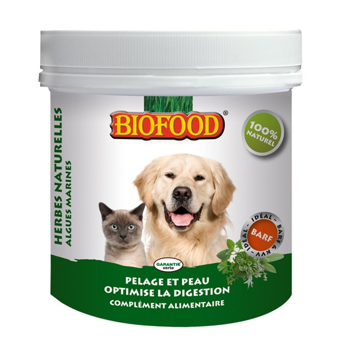 Biofood Hierbas Naturales Algas Escudo Piel Digestión Y Vitalidad Perro Y Gato