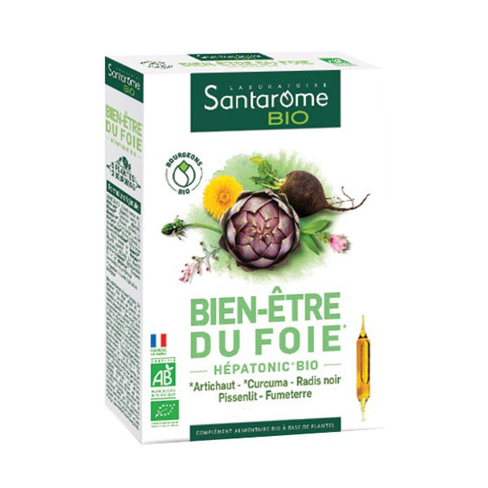 Santarome Bienester Del Hígado Bio 30 Ampollas + 10 De Regalo