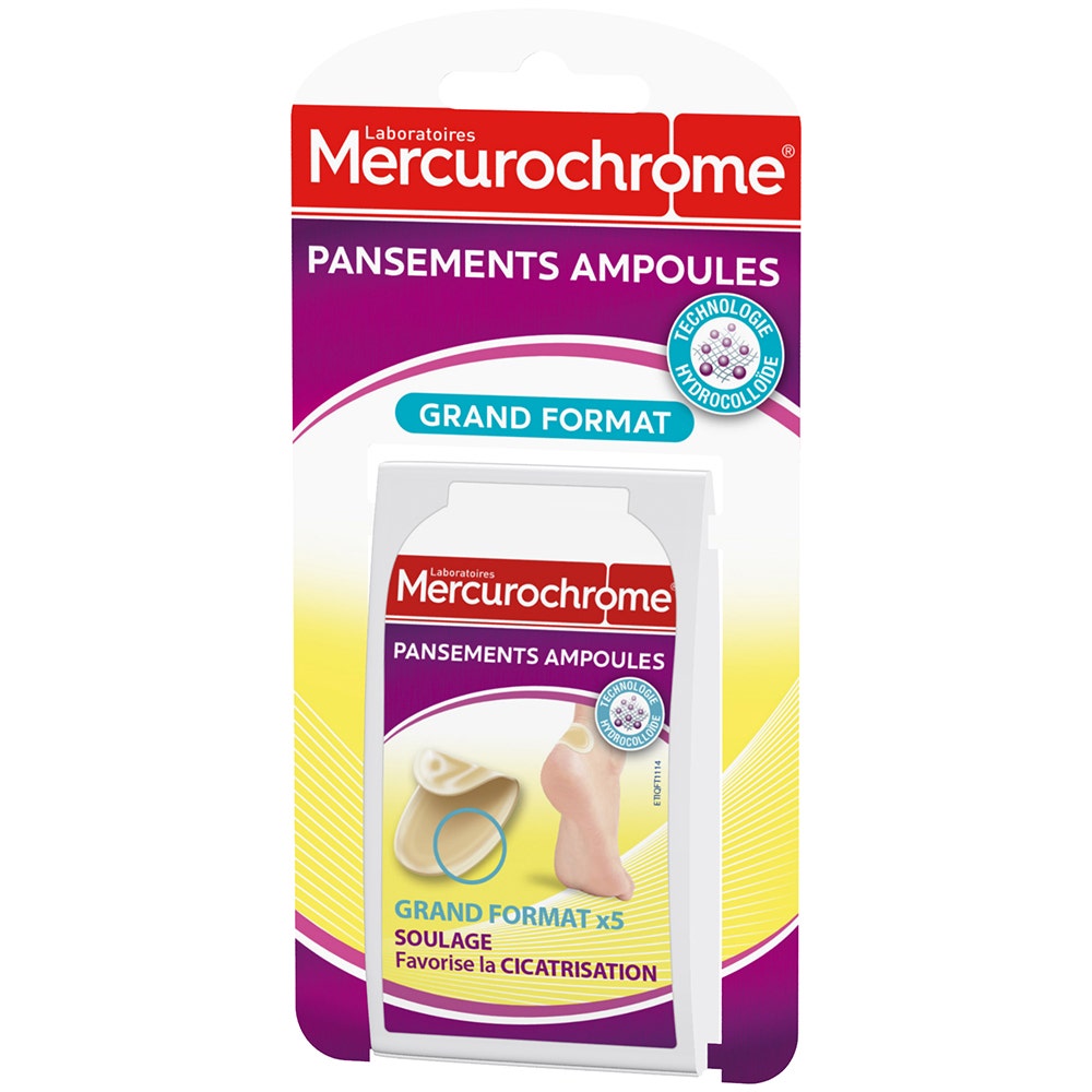 Mercurochrome Apósitos ampollas tamaño grande 5 unidades