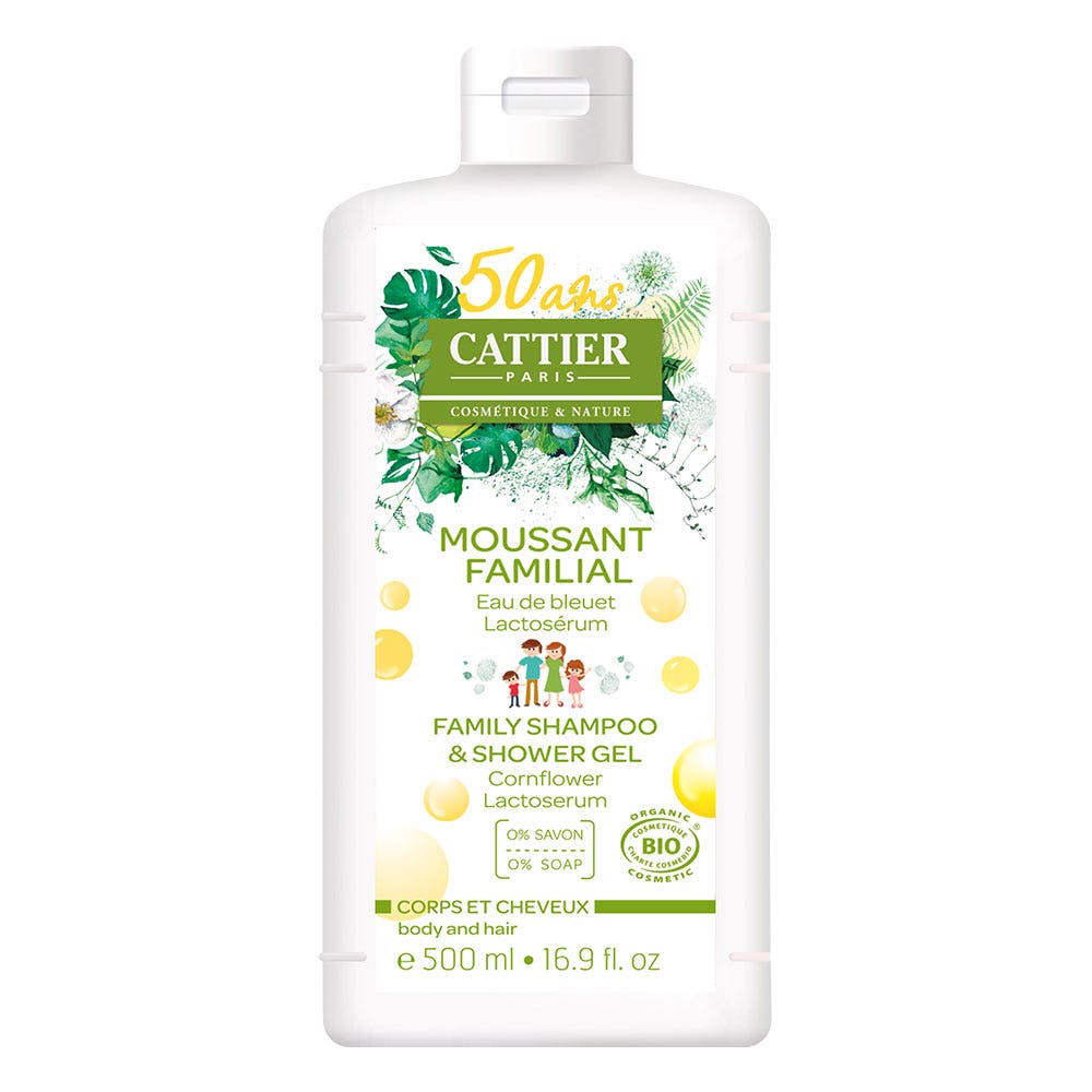 Cattier Gel ducha bio familiar espumoso cuerpo y cabello 500ml