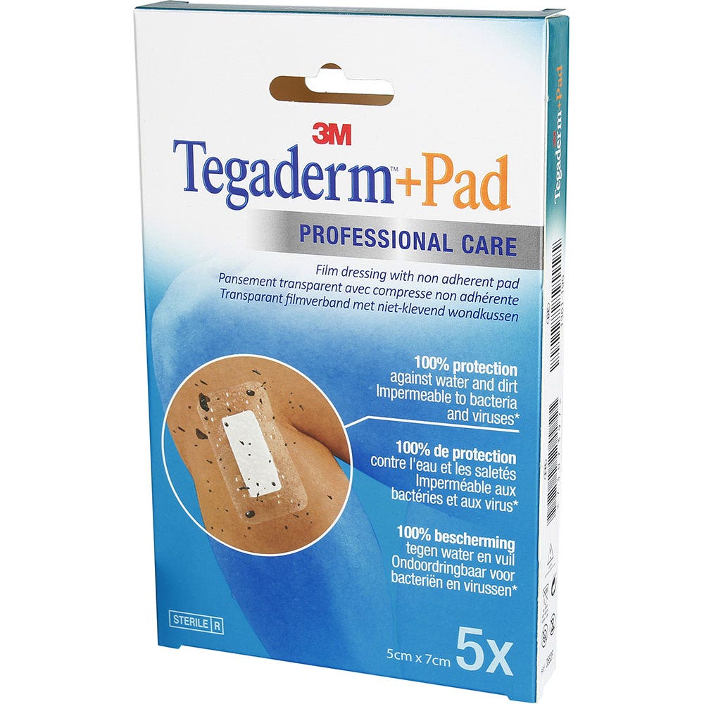 3M Tegaderm Pad Apósitos Film 5cm x 7cm x5