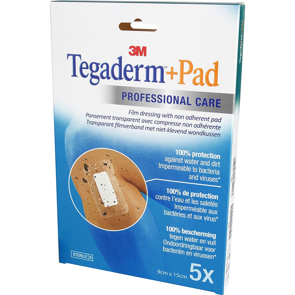 3M Tegaderm Pad Apósitos Film 9cm X 15cm x5