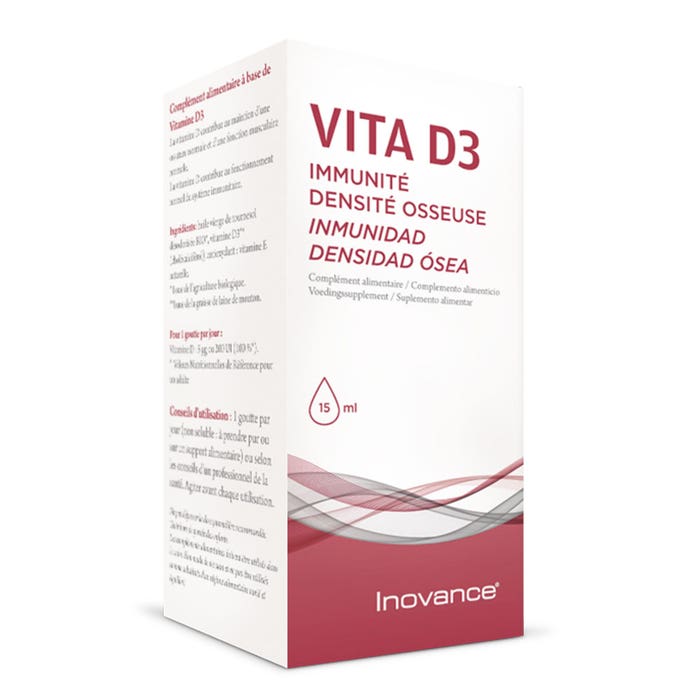 Gotero de vitamina D3 15 ml Inovance