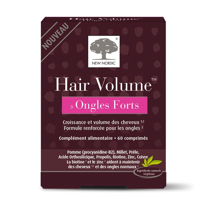 Hair Volume uñas Fuertes 60 Comprimidos New Nordic