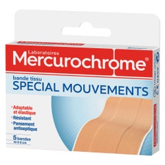 Mercurochrome Movimientos especiales Bandas de tela 10x6 cm 5 Bandas