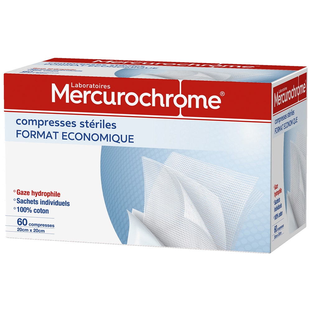 Mercurochrome Compresas estériles 20cmx20 Economy X60