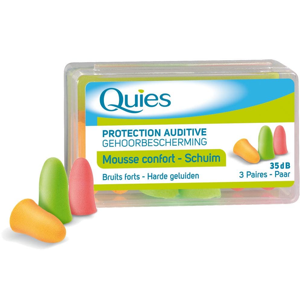 Quies Tapones Para Los Oidos Espuma Confort 35db 3 Pares