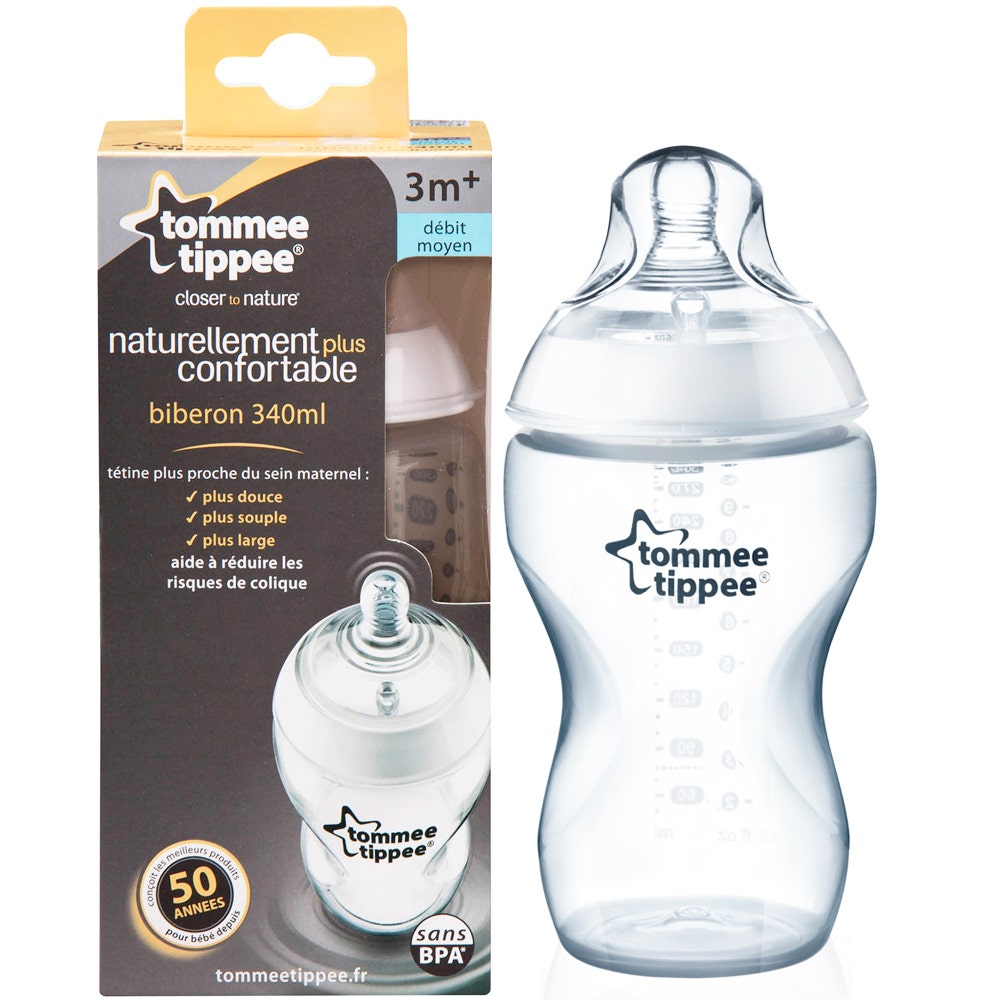 Tommee Tippee Biberon Closer Tu Nature Flujo Medio A Partir De 3 Meses 340 ml