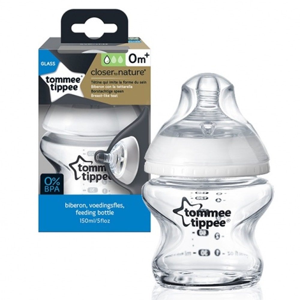 Tommee Tippee Biberon Closer To Nature De Vidrio Flujo Lento 150 ml