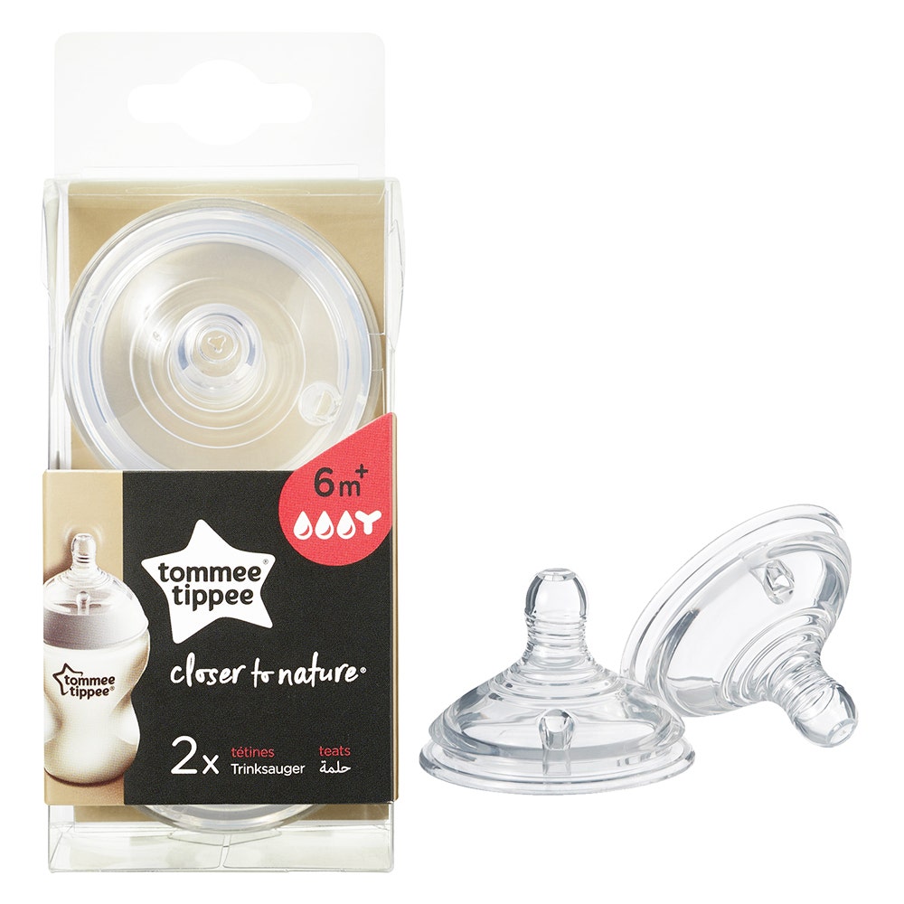 Tommee Tippee Closer To Nature Tetinas Flujo Espeso 6 Meses+ X2