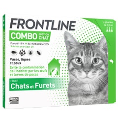 Frontline Combo Spot-on Gatos Y Hurones 3 Pipetas 3 Pipettes De 0.5ml