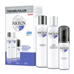 Nioxin Kit System 6 Soin Densifiant Cheveux Traites Chimiquement Et Tres Clairsemes 350 ml