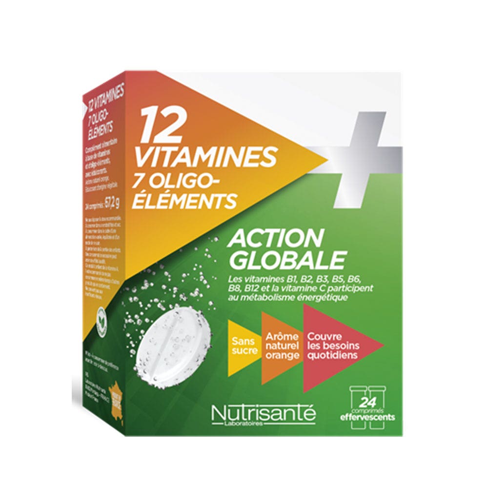 Nutrisante 12 Vitaminas + 7 Oligoelementos 24 Comprimidos