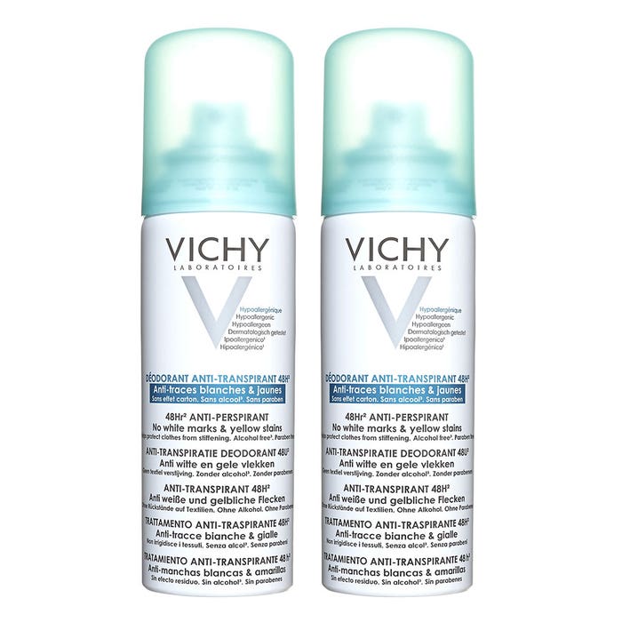 Vichy Desodorante Desodorante antitranspirante antimanchas spray 2x125ml