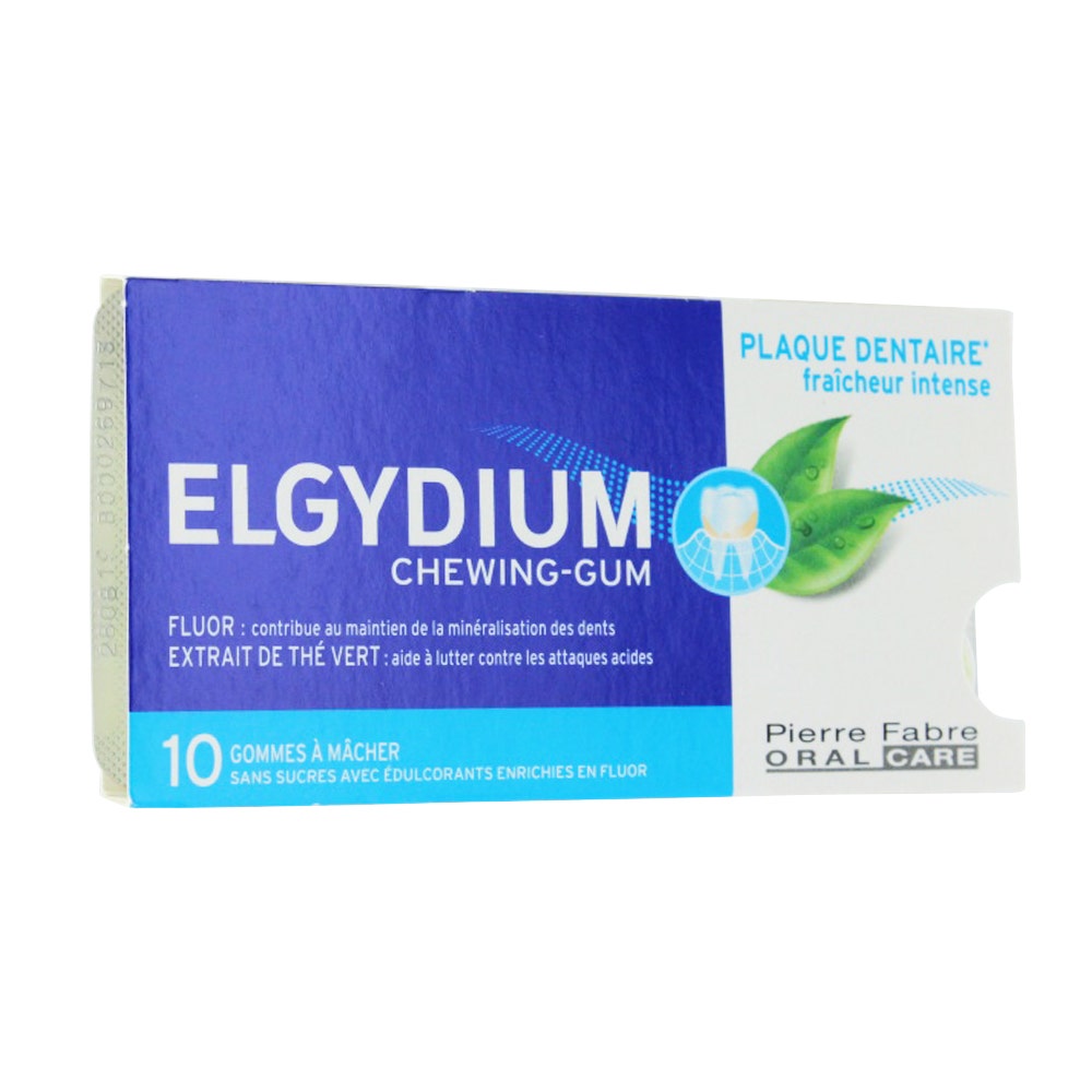 Elgydium Chicle Placa Dental Frescor Intenso x10
