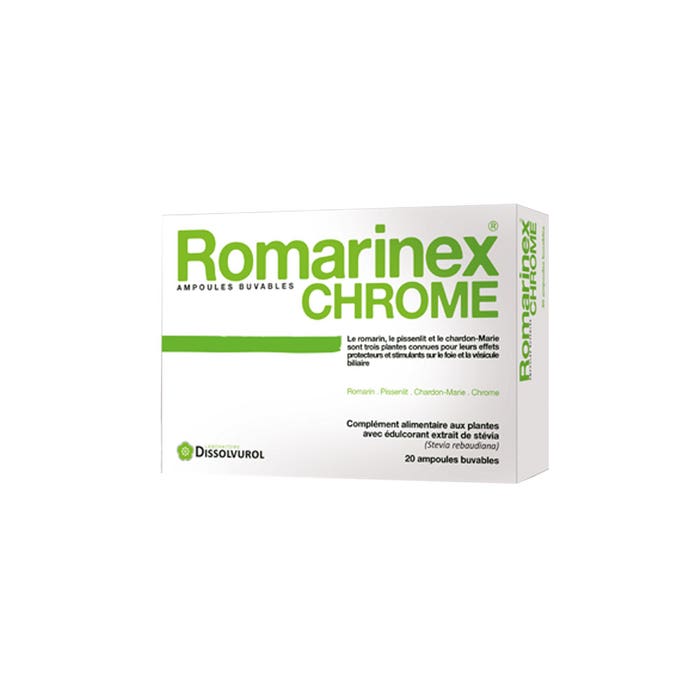 Romarinex Cromo Con Plantas 20 Ampollas Dissolvurol