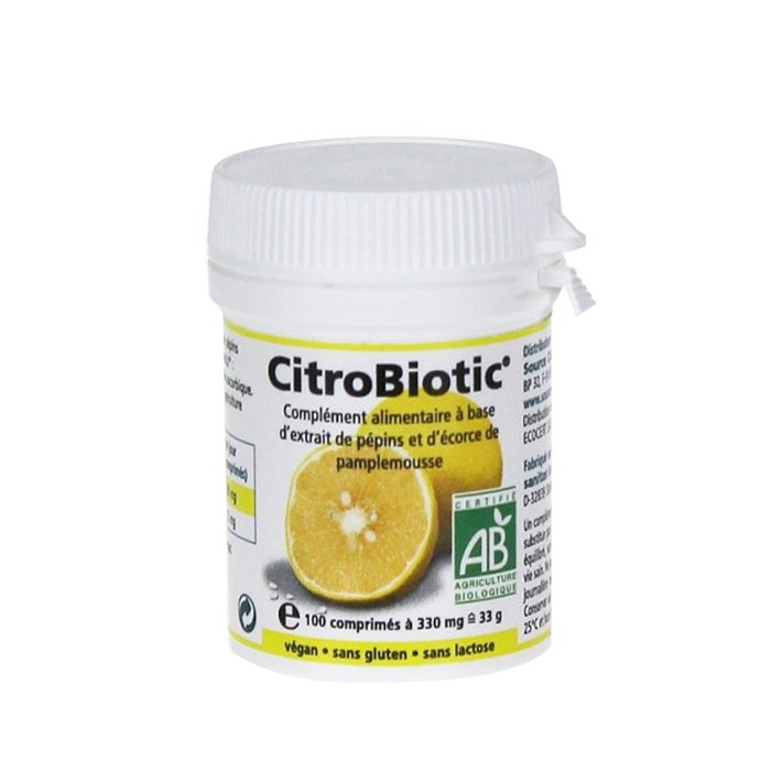 Extracto de semilla de pomelo + Vitamina C 100 comprimidos Citrobiotic