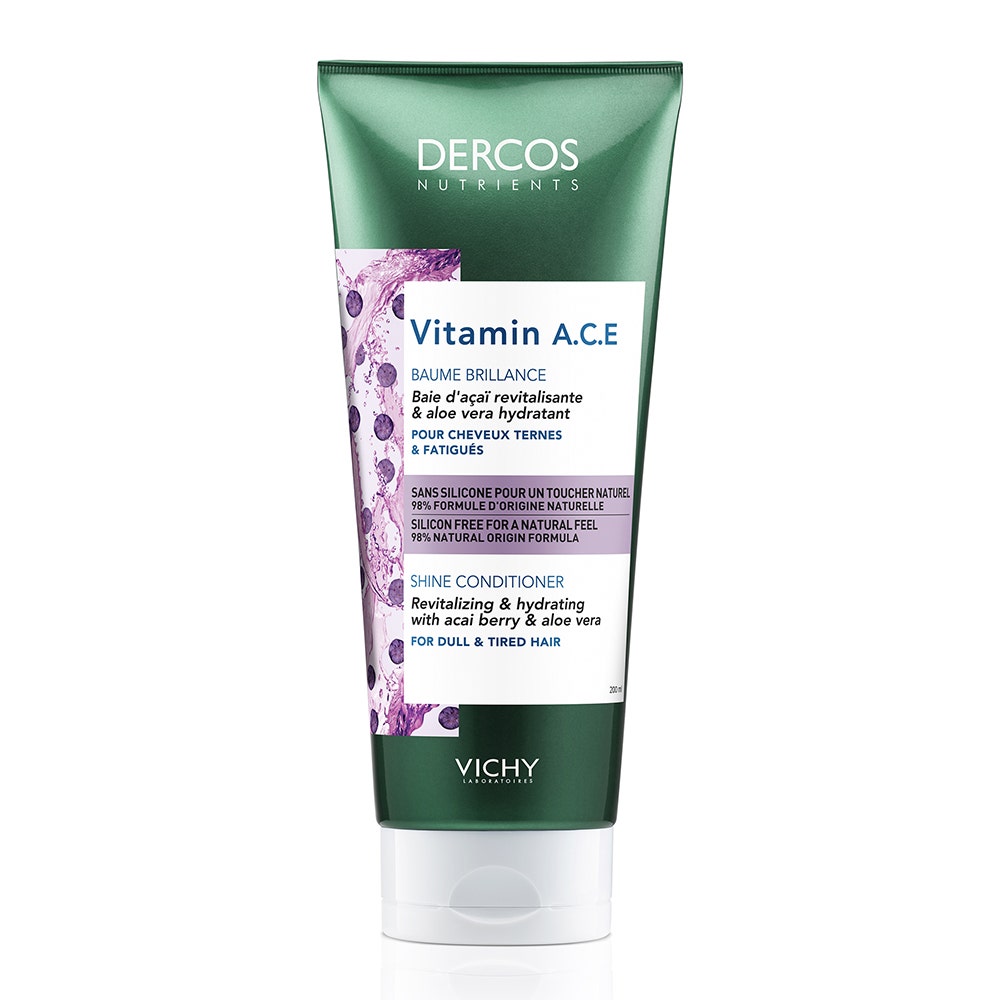 Vichy Dercos Nutrients Bálsamo Vitamin A.c.e acondicionador potenciador de brillo 200ml