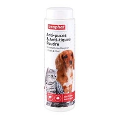 Beaphar Tetrametrina polvo antipulgas y antigarrapatas para perros y gatos 150g