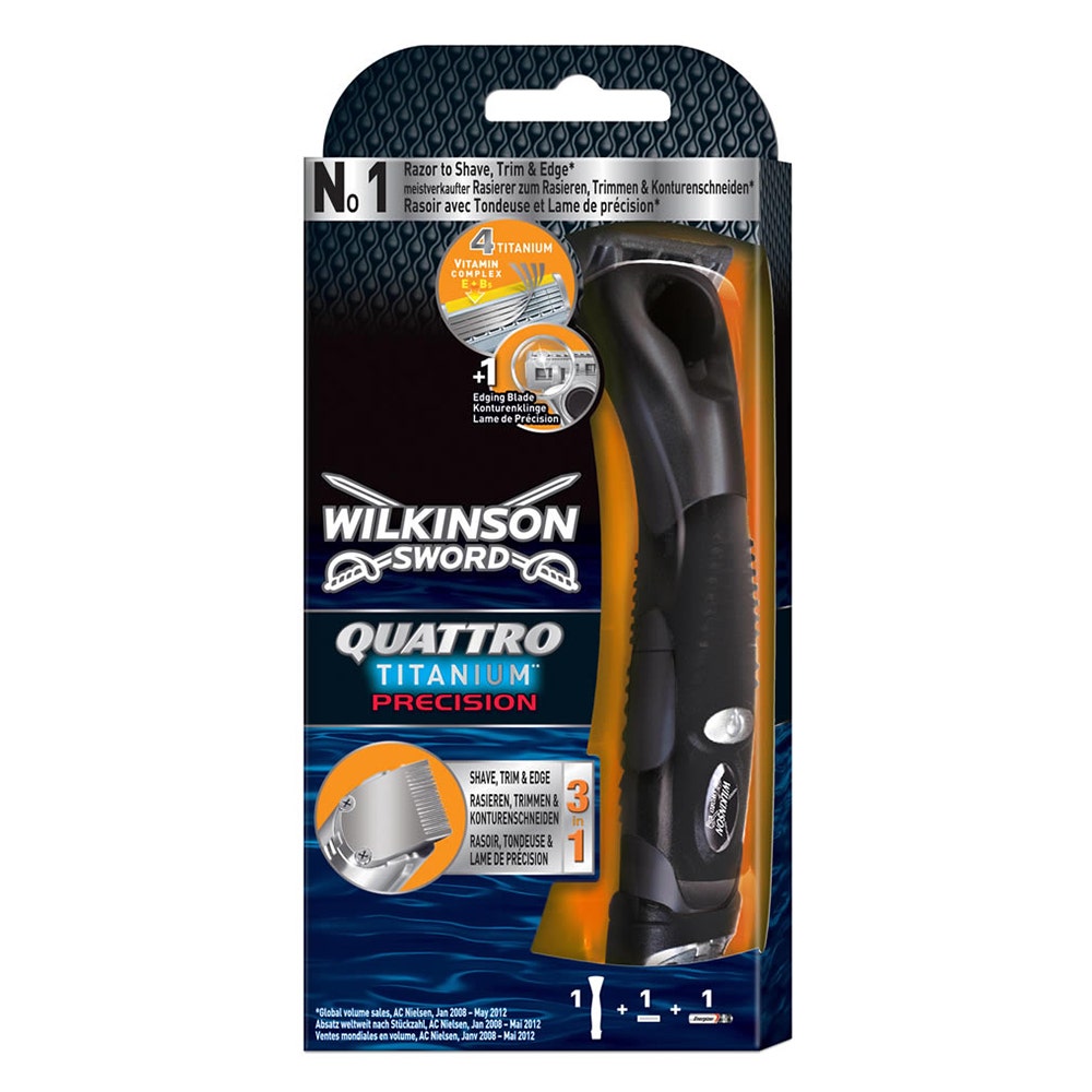 Wilkinson Sword Quattro Titanium Precision Maquinilla Cuchillas De Precision