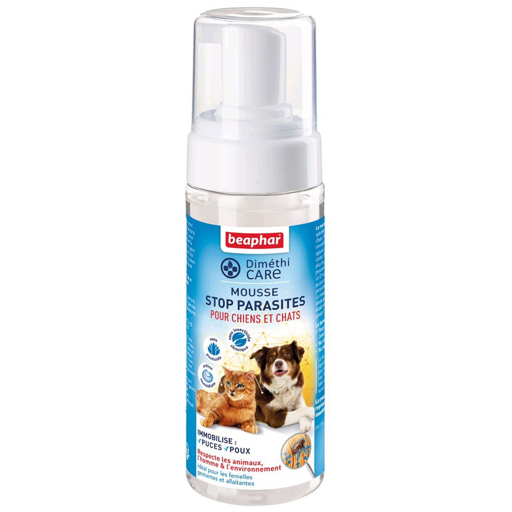 Beaphar Dimethicare Mousse Stop Parásitos Para Perros Y Gatos 150 ml